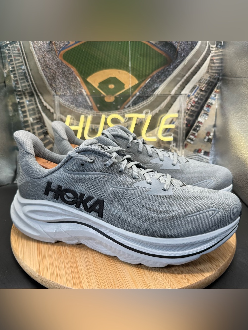 Hoka One One Clifton 10 ‘Galactic Grey Asteroid’ Men’s Size 12D